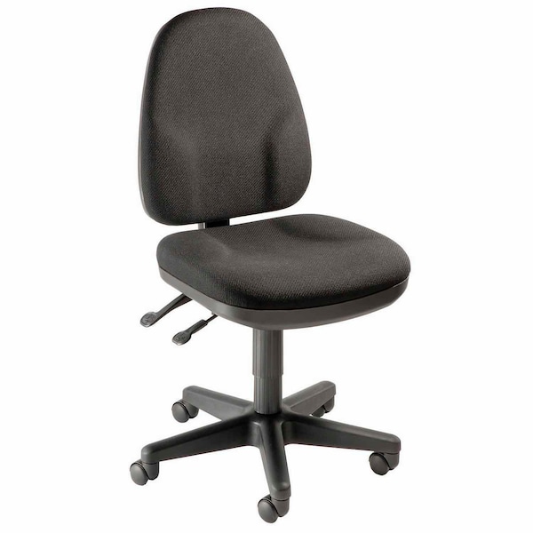 Operator Chair, Fabric Upholstery, Black